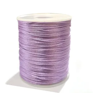 10 Meters Pkg. 1.5mm deep Lavendar, Silky Rattail silk Cord Chinese Knot threads