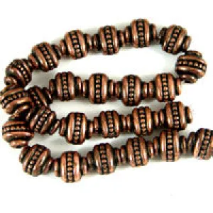 12mm Lantern Beads, antique copper, strand