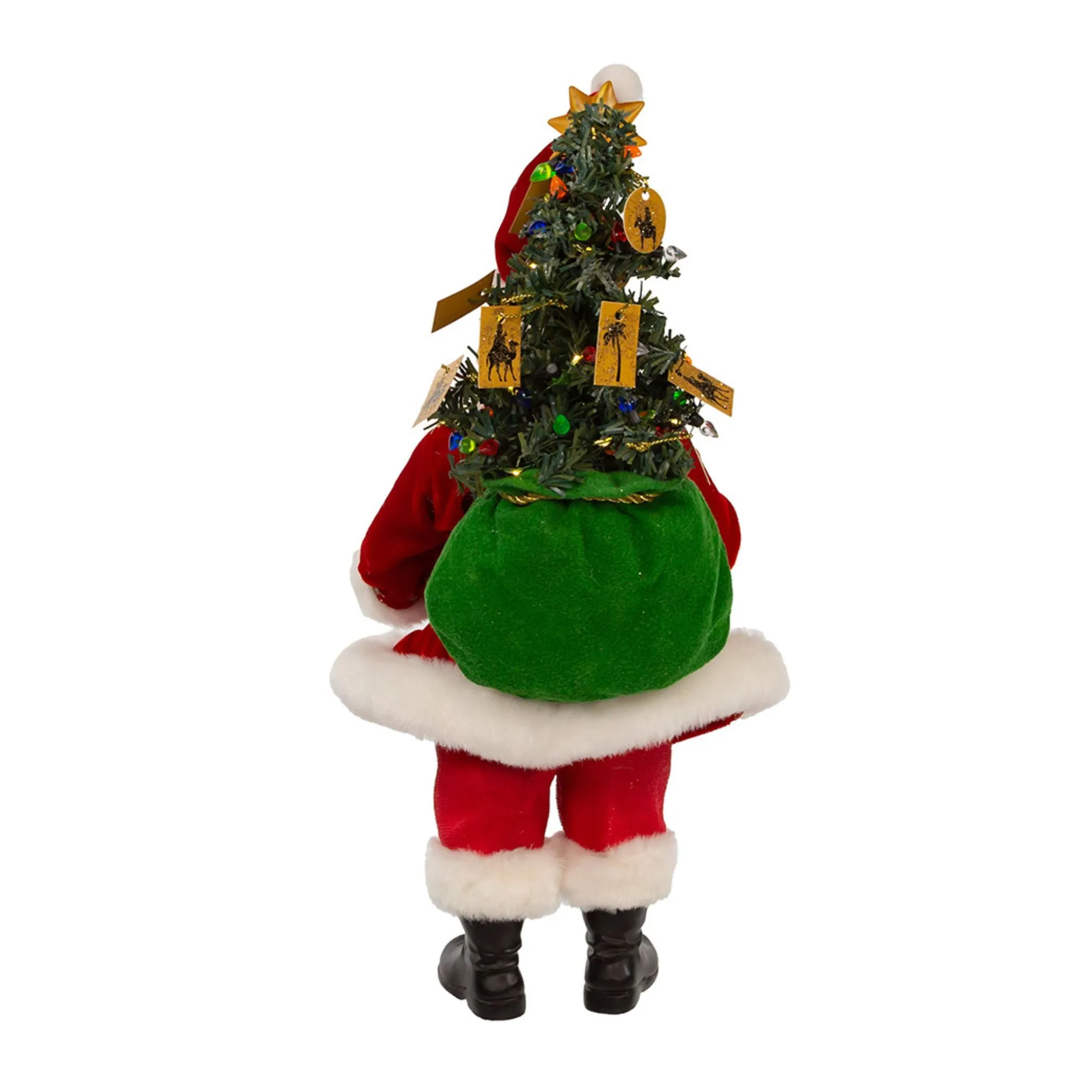 13" Fabriché™ Battery Operated LED Santa With Nativity Set