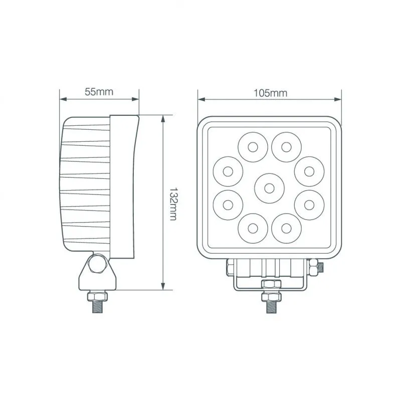 27w Square Flood Lamp by LED Autolamps