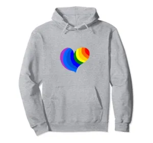 Amazon.com: Rainbow Colored Heart Spread The Love Hoodie: Clothing