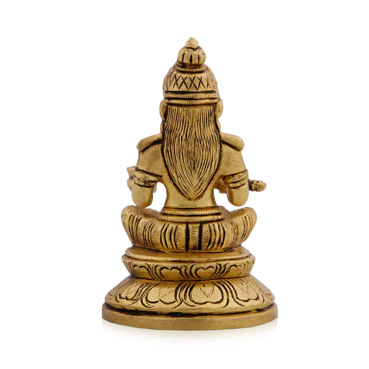 Annapurna Devi Murti - 4 x 2.5 Inches | Antique Brass Statue/ Annapoorani Idol for Pooja/ 500 Gms Approx