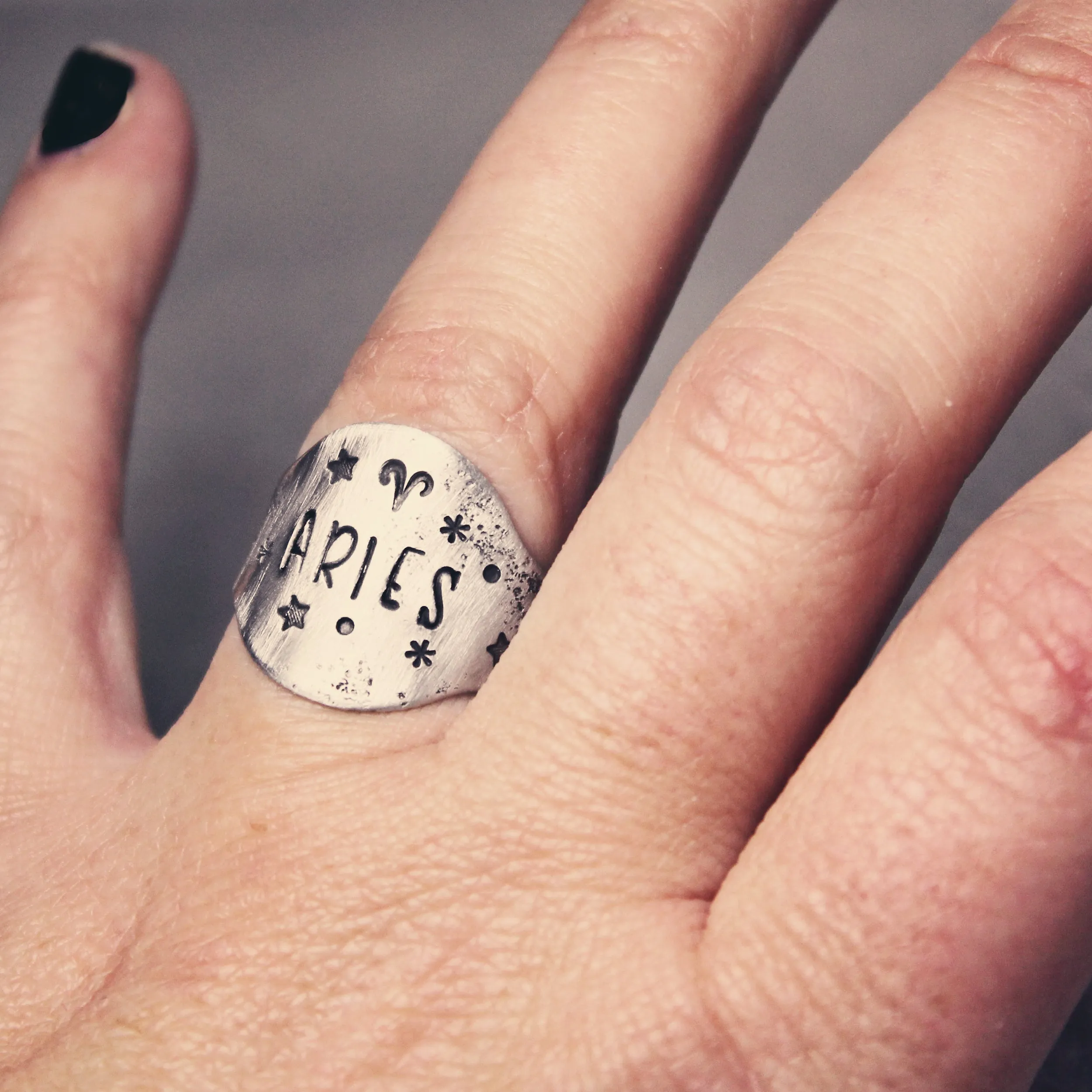 Aquarius Zodiac Ring