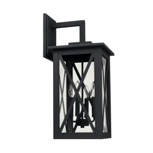 Avondale Coastal Outdoor Wall Lantern - 25"- Black