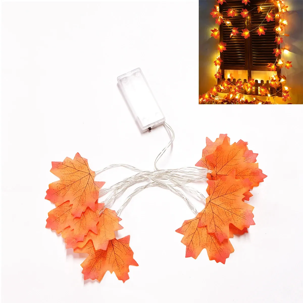 Battery-Operated LED String Halloween Skull Lights