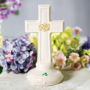 Belleek Love Knot Cross