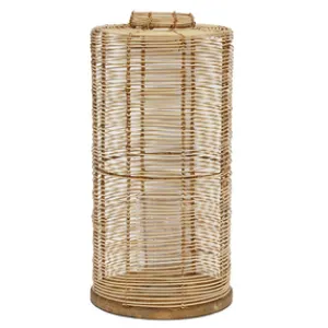 Bermuda Wicker Lantern Large Natural