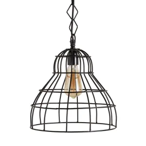 Black Cage Hanging Light