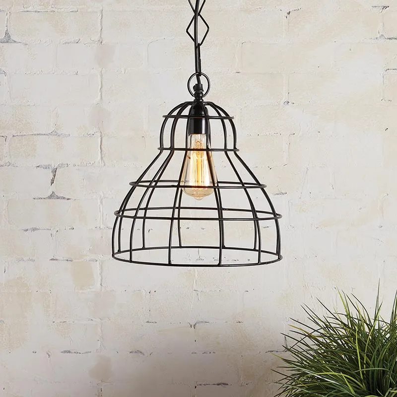 Black Cage Hanging Light