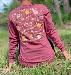 'Blessed with Grandkids' Floral Long Sleeve Tee by Simply Southern