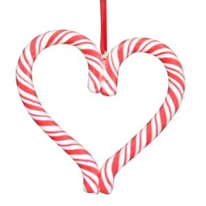 Candy Cane Heart Ornament