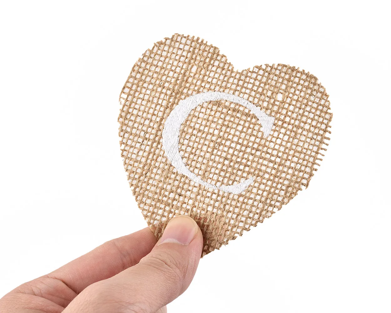 Cards Banner Heart Shaped Jute Burlap Banner