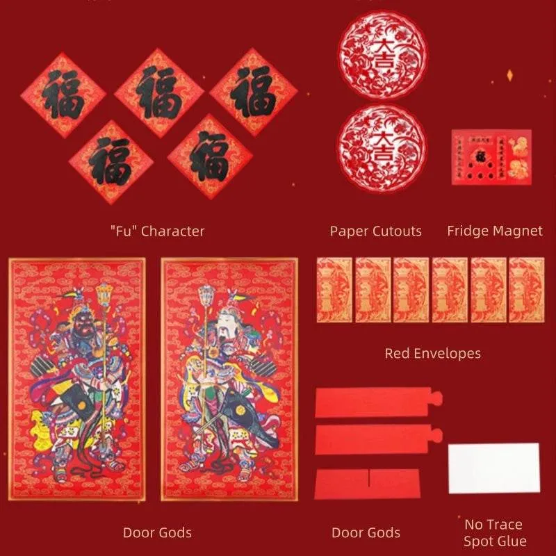 Chinese New Year 2025 Blessings Spring Festival Couplets Gift Set