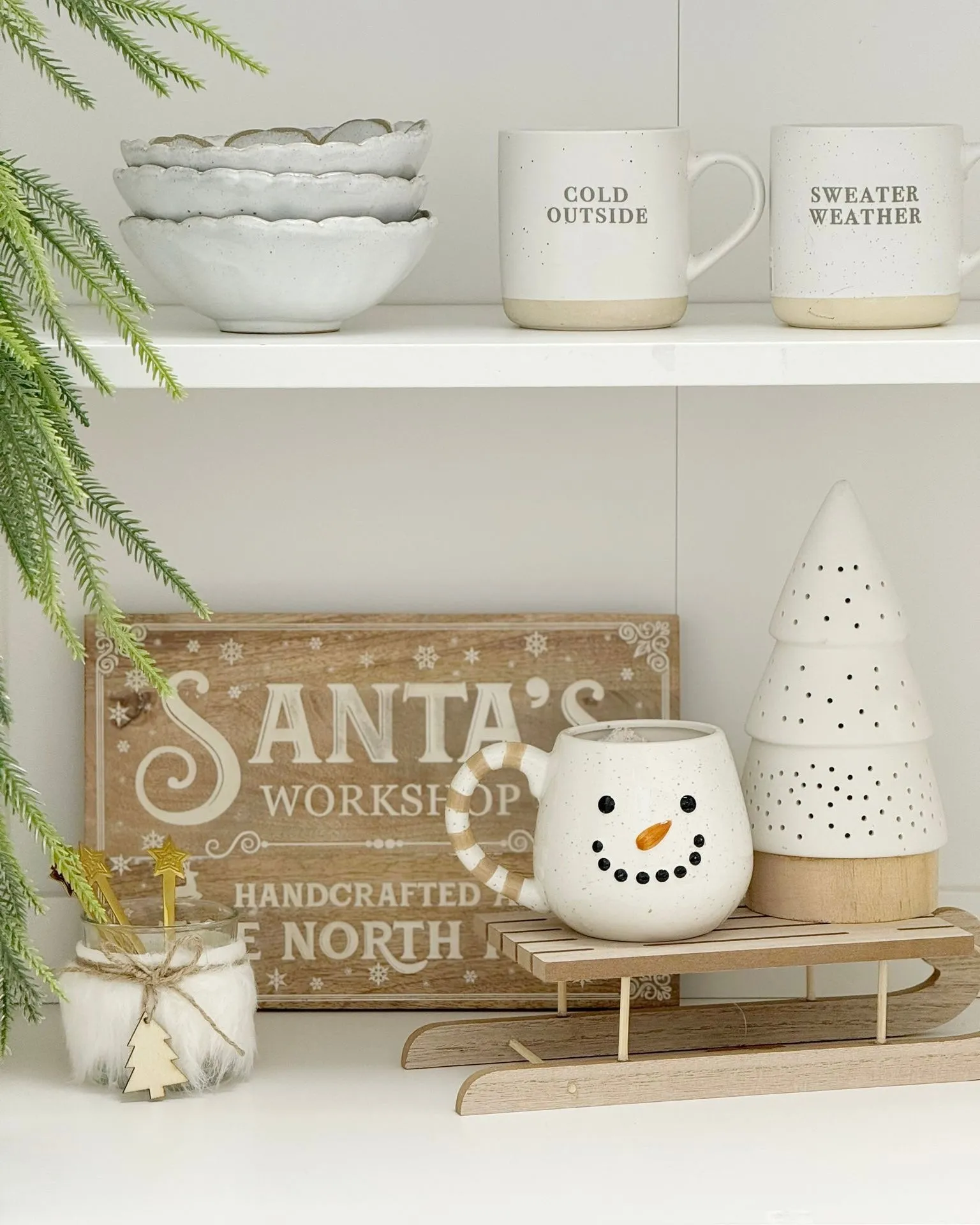 Christmas Wooden Santa’s Workshop Sign