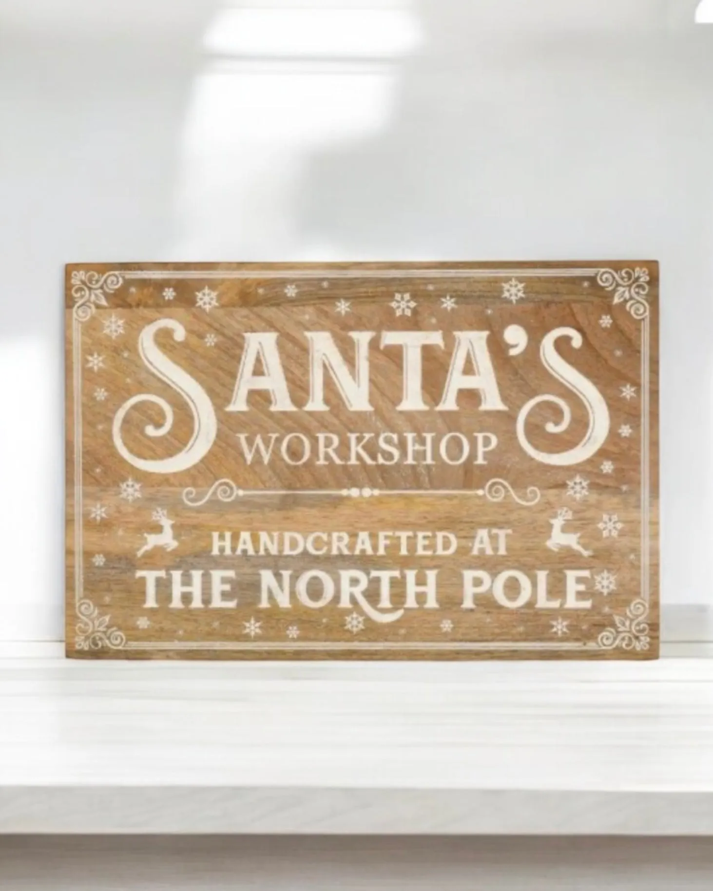 Christmas Wooden Santa’s Workshop Sign