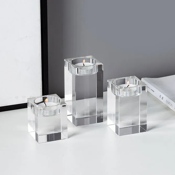 Cubik Glass Candle Holders