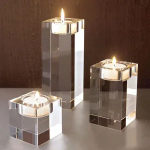 Cubik Glass Candle Holders