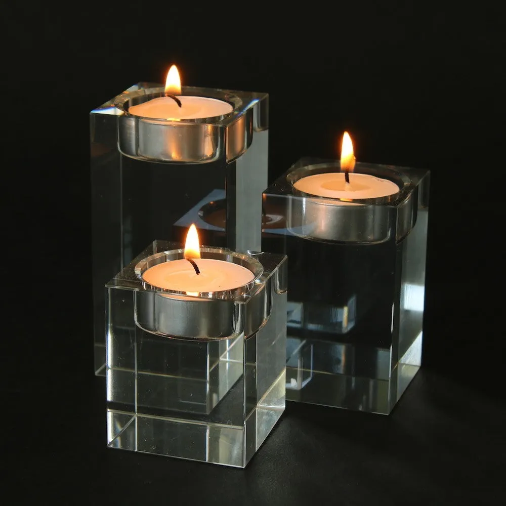 Cubik Glass Candle Holders