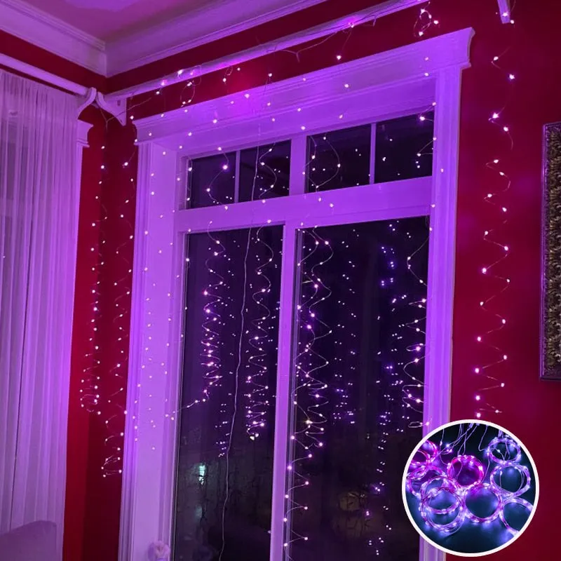 Curtain Lights Indoor Waterfall Fairy String USB Led Lights Decoration