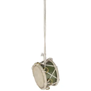 Decorative Hanging Drum - Green