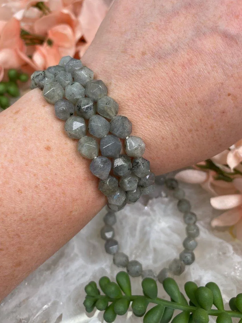 Diamond Labradorite Bracelet