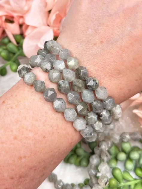 Diamond Labradorite Bracelet