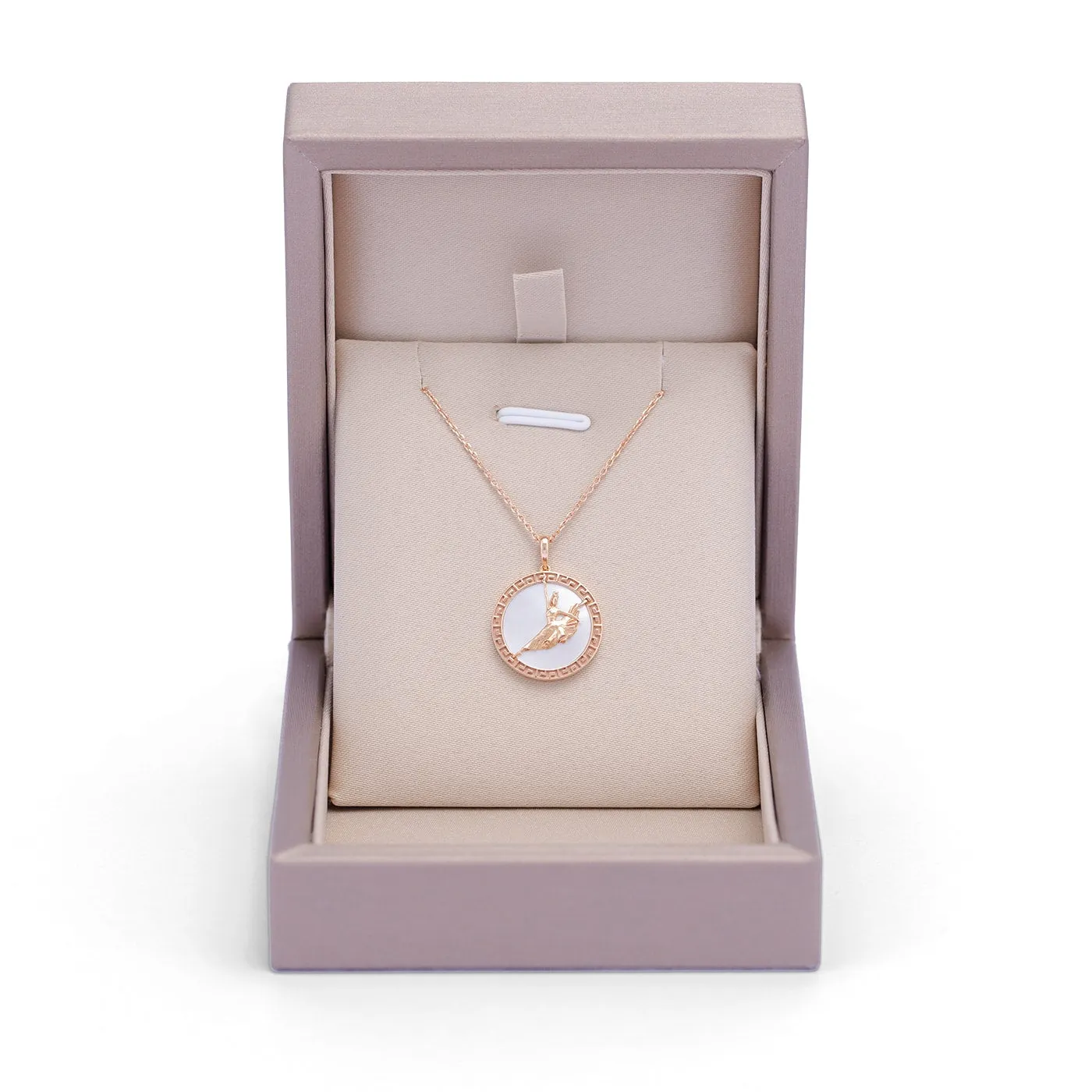 Divine Grace Pendant 18kt Rose Gold with White Mother of Pearl