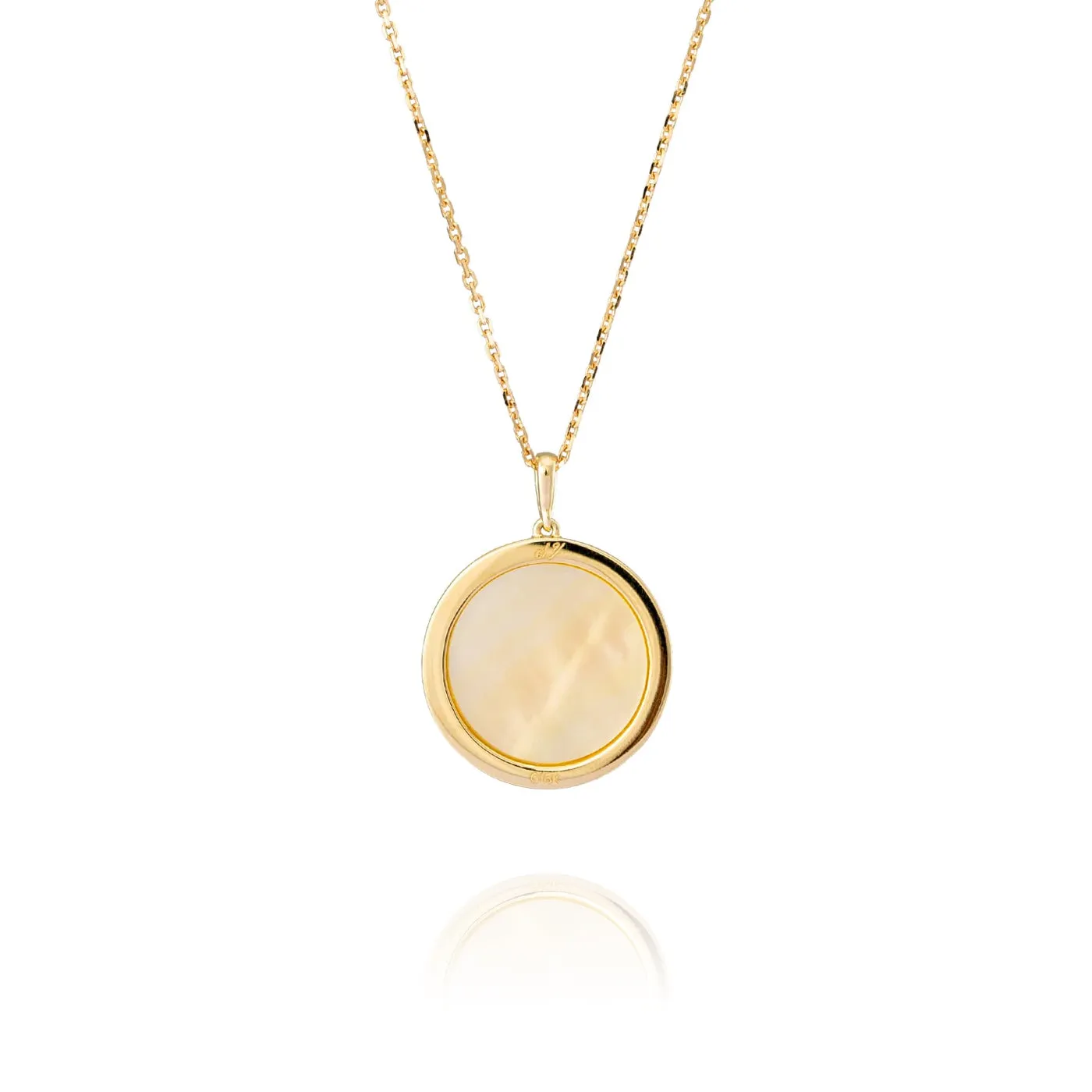 Divine Grace Pendant 18kt Yellow Gold with Gold Mother of Pearl