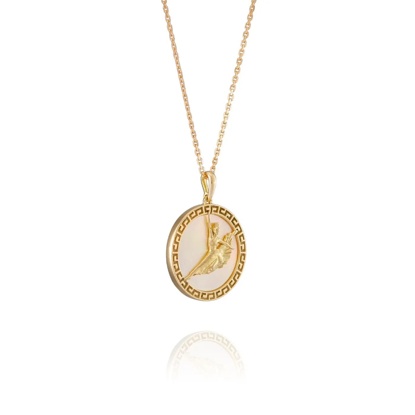 Divine Grace Pendant 18kt Yellow Gold with Gold Mother of Pearl