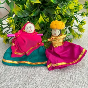 Exquisite Handcrafted Decorative Dolls Pair - Traditional Indian Art 🎨✨ - 2 Pair Set