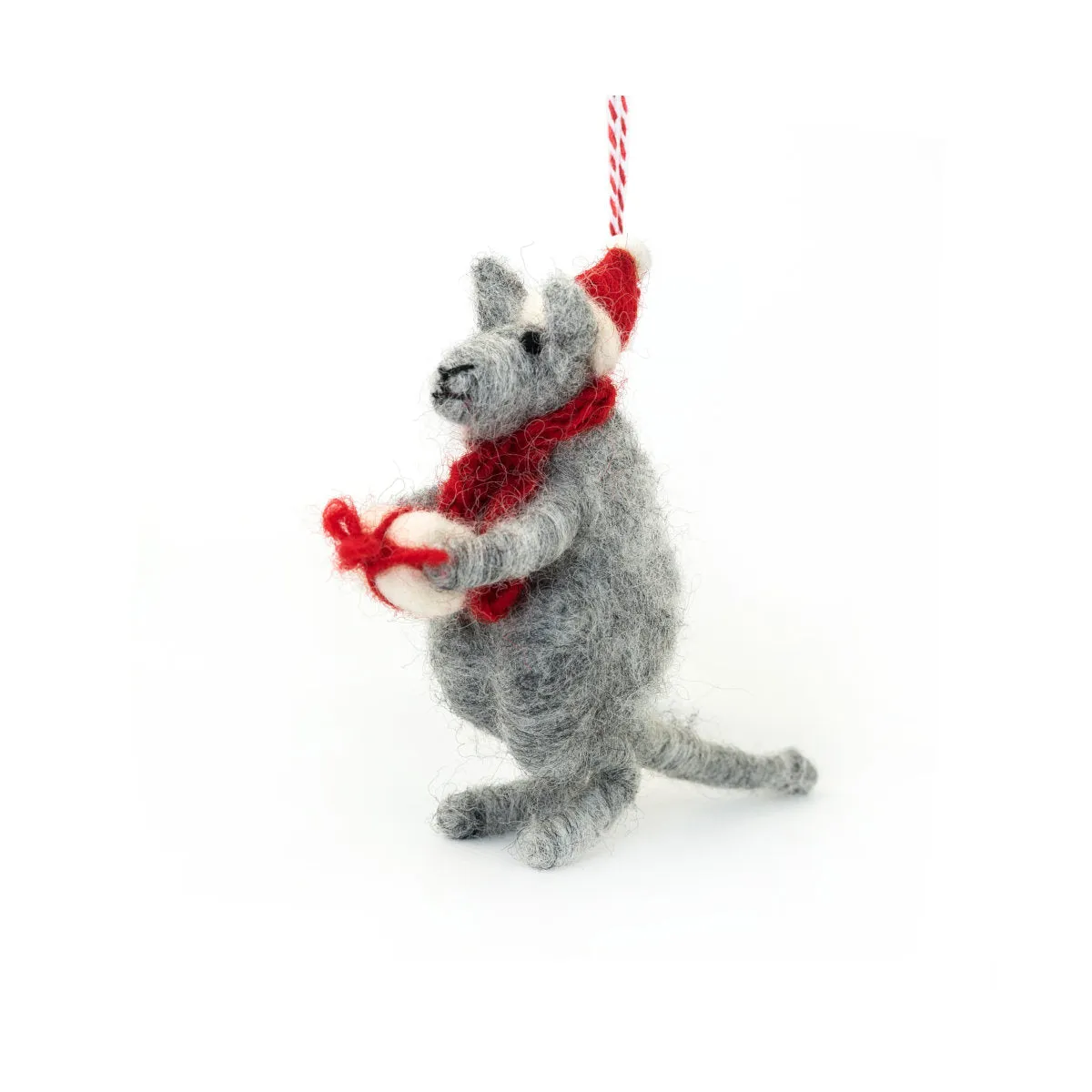 Felt Kevin Kangaroo Christmas Ornament