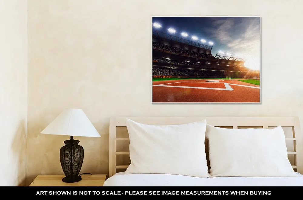 Gallery Wrapped Canvas, Professional Baseball Grand Arena In Sunlight