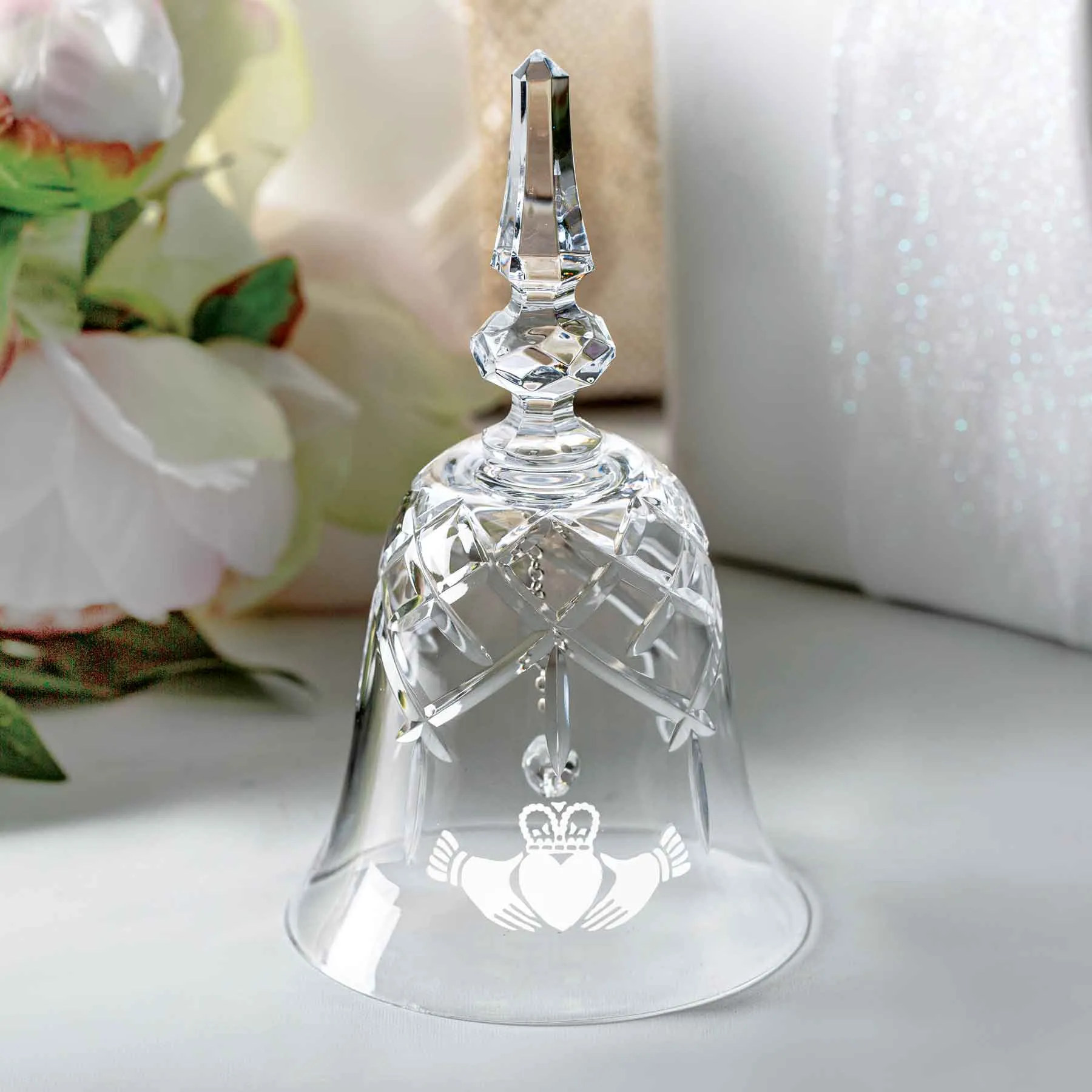 Galway Crystal Claddagh Makeup Bell