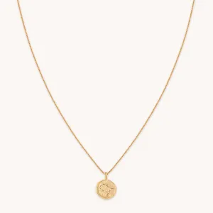 Gemini Zodiac Pendant Necklace in Gold