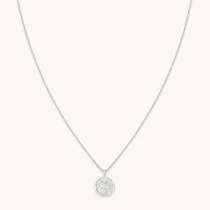 Gemini Zodiac Pendant Necklace in Silver