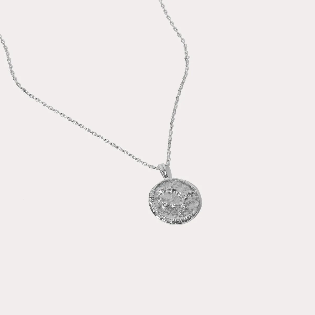 Gemini Zodiac Pendant Necklace in Silver