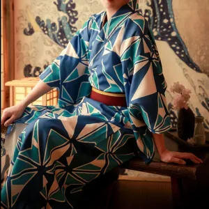 Geometric Pattern Men Traditional Yukata