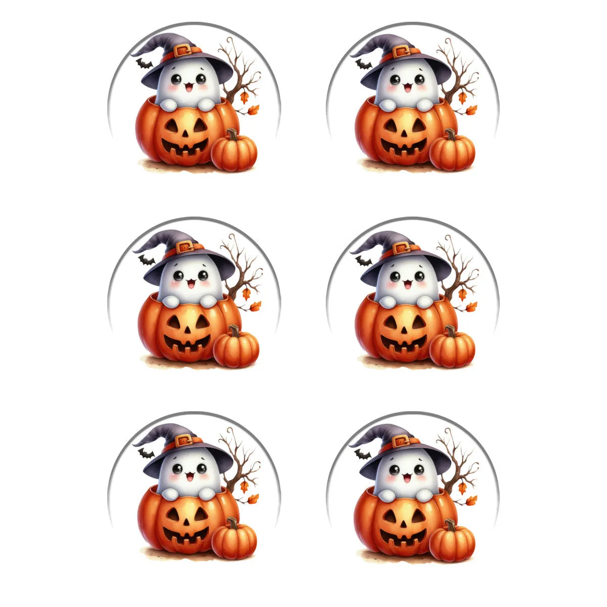 Ghostly Popup Pumpkin Coasters