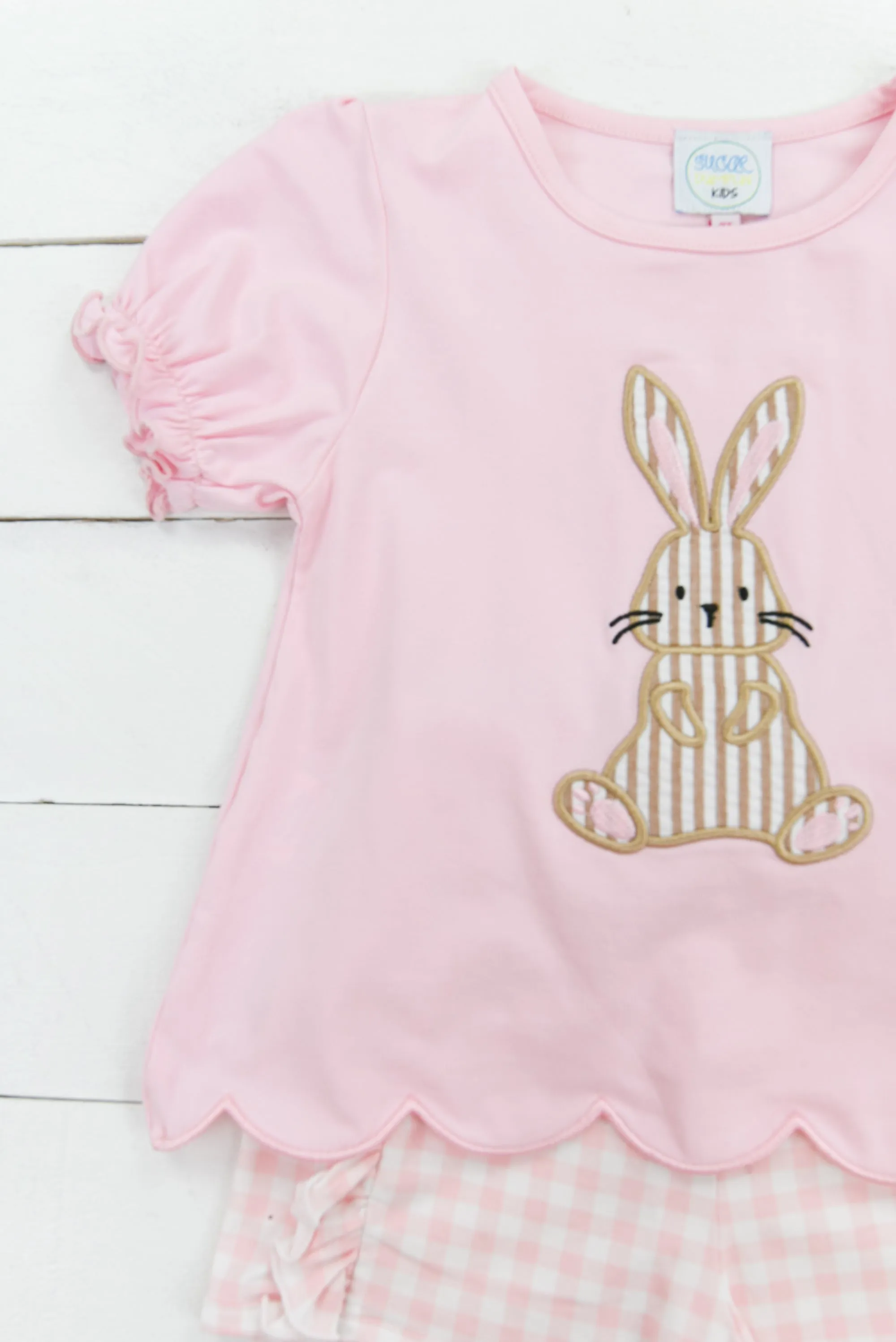 Girls Bunny Applique Short Set