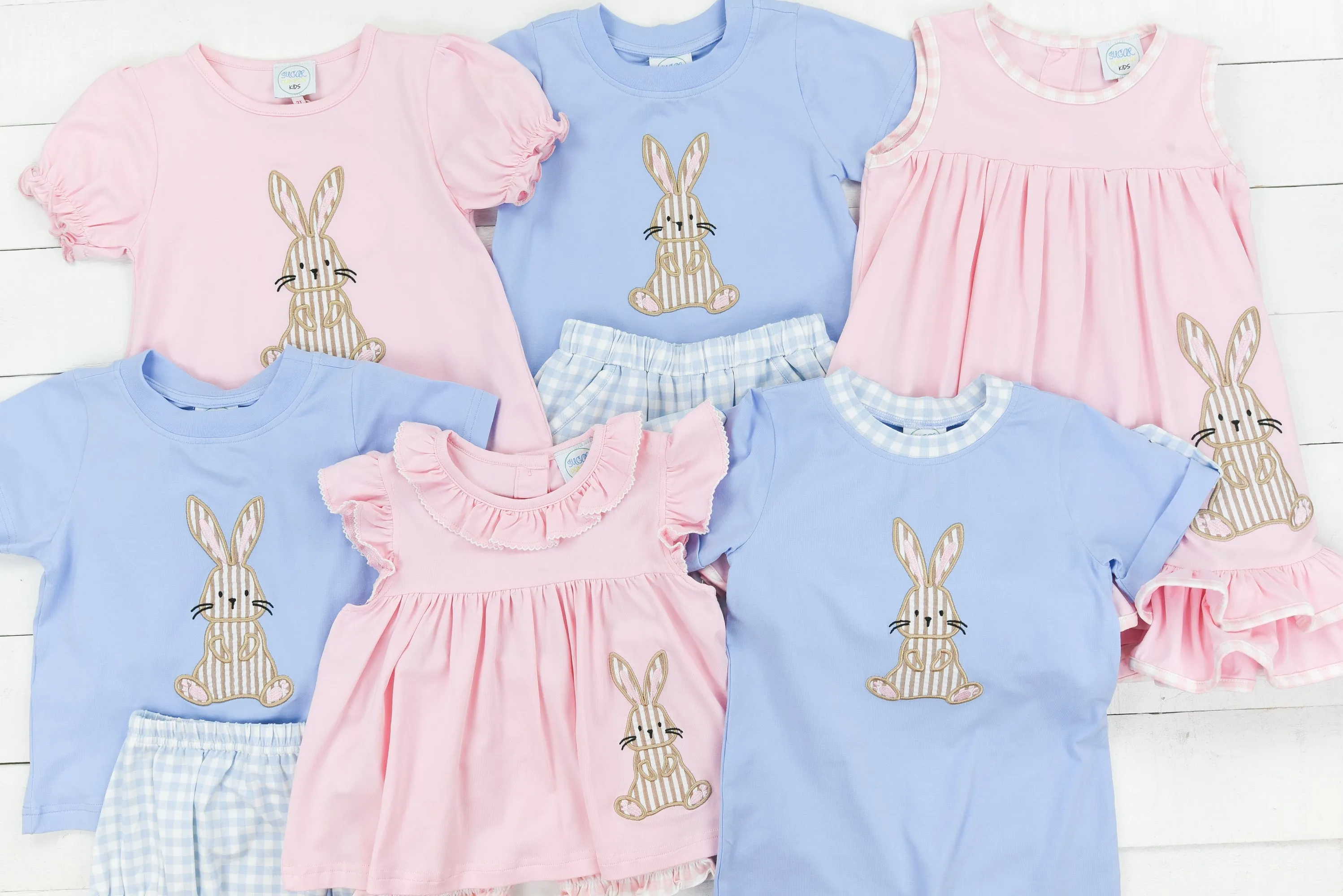 Girls Bunny Applique Short Set