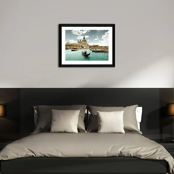 Grand Canal & Church  Venice Canvas Wall Art