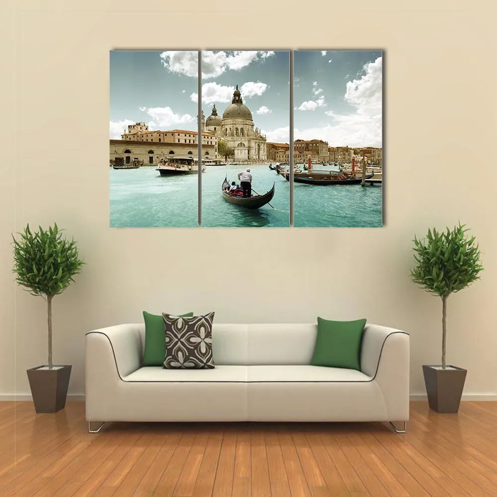 Grand Canal & Church  Venice Canvas Wall Art