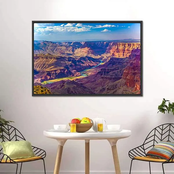 Grand Canyon With Colorado River Canvas Wall Art