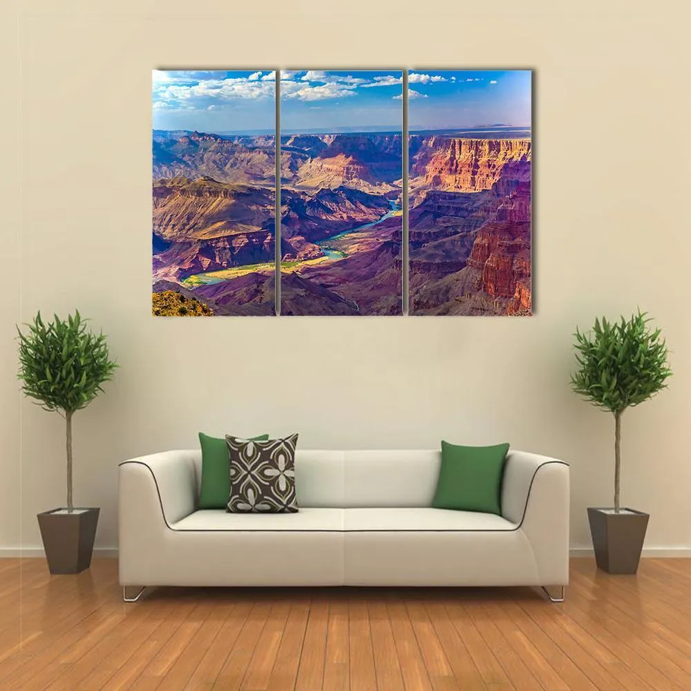 Grand Canyon With Colorado River Canvas Wall Art