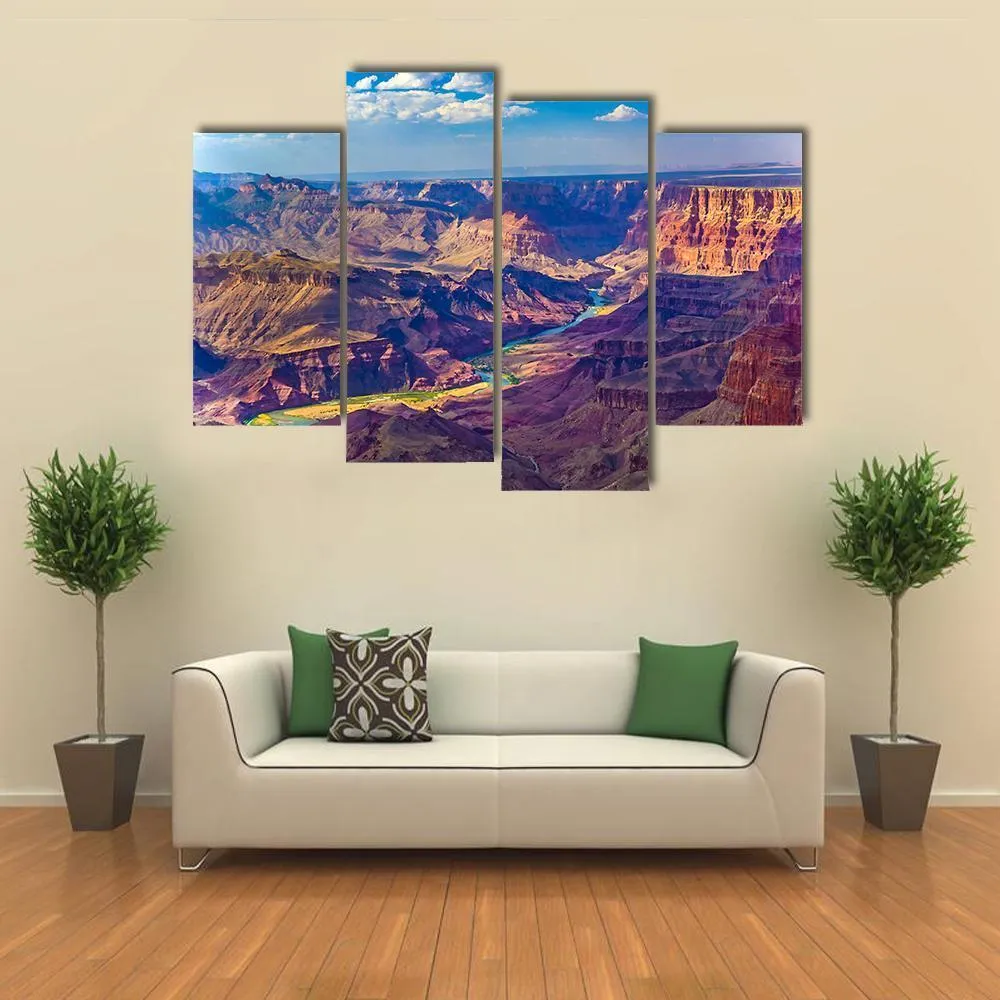 Grand Canyon With Colorado River Canvas Wall Art