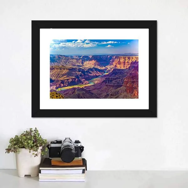 Grand Canyon With Colorado River Canvas Wall Art