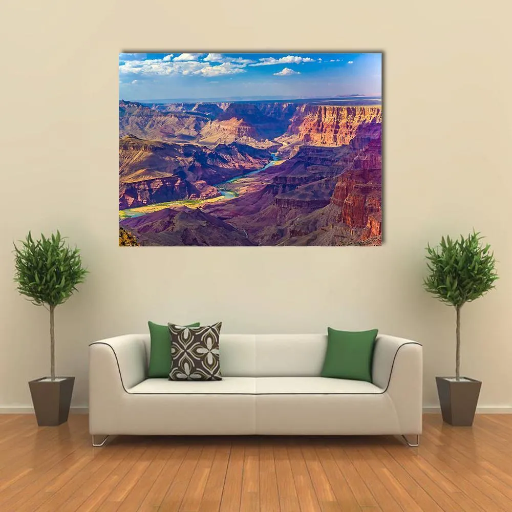 Grand Canyon With Colorado River Canvas Wall Art