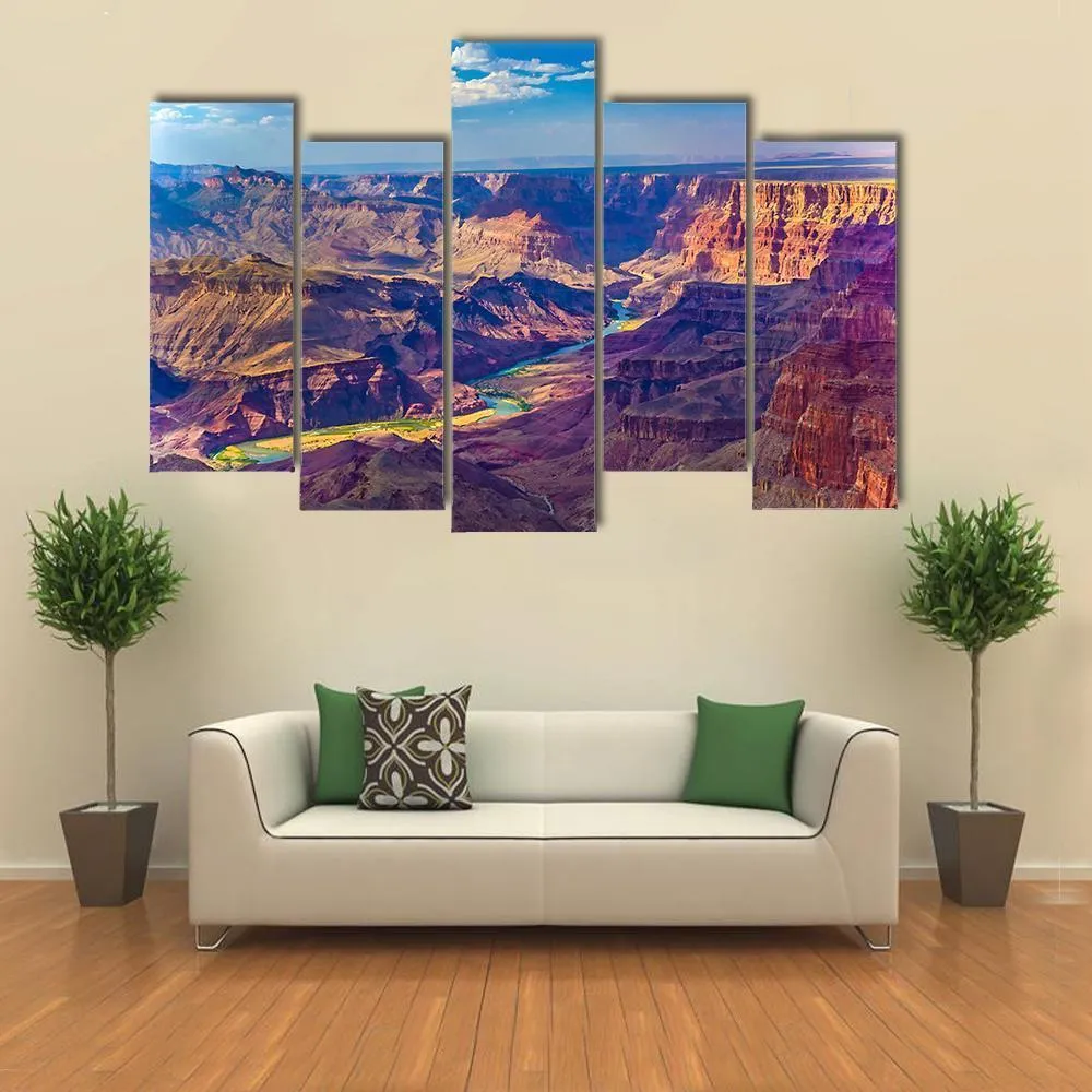 Grand Canyon With Colorado River Canvas Wall Art