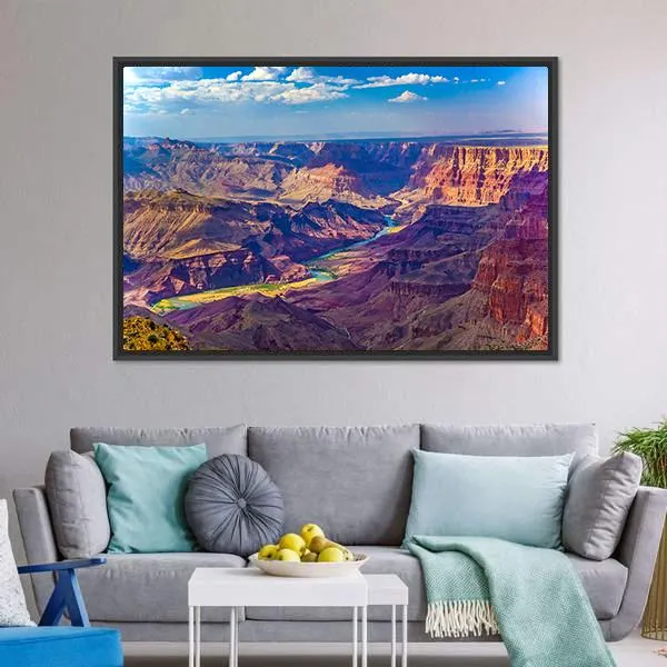 Grand Canyon With Colorado River Canvas Wall Art