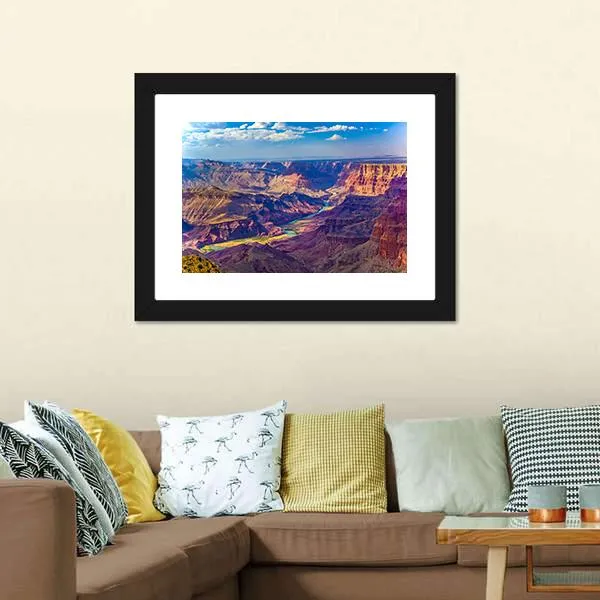 Grand Canyon With Colorado River Canvas Wall Art